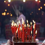 Chinese Candle in a temple